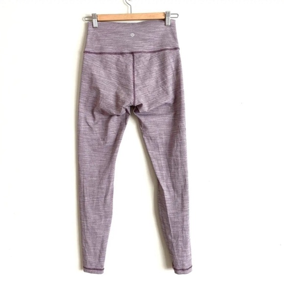 LULULEMON Wunder Under High Rise Tight 28" Luxtreme Purple Striped Sz 8 - Picture 4 of 11